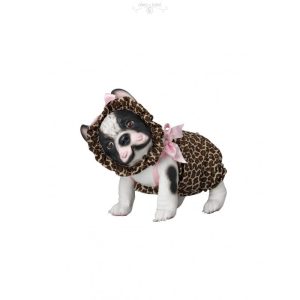 Lily La Bulldog Pelele Leopardo Lazos Rosa